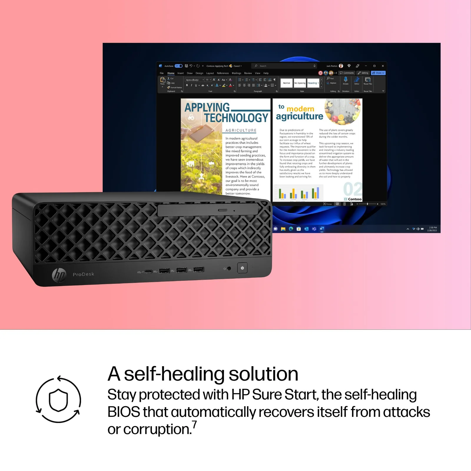 HP ProDesk 4 SFF G1i Desktop AI, Intel Core Ultra 5 225, 24GB RAM, 1TB SSD