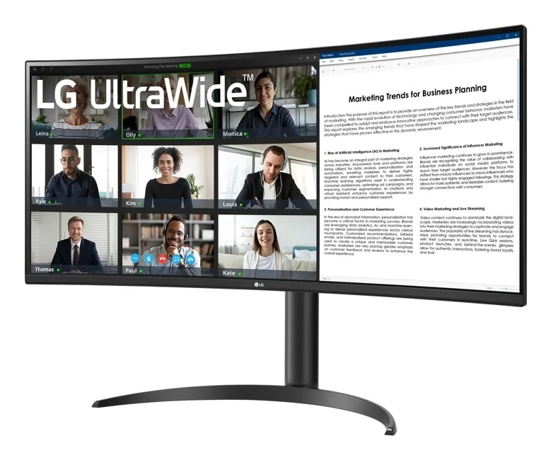 LG 34WR55QK-B 34" UWQHD VA 100Hz Curved Monitor