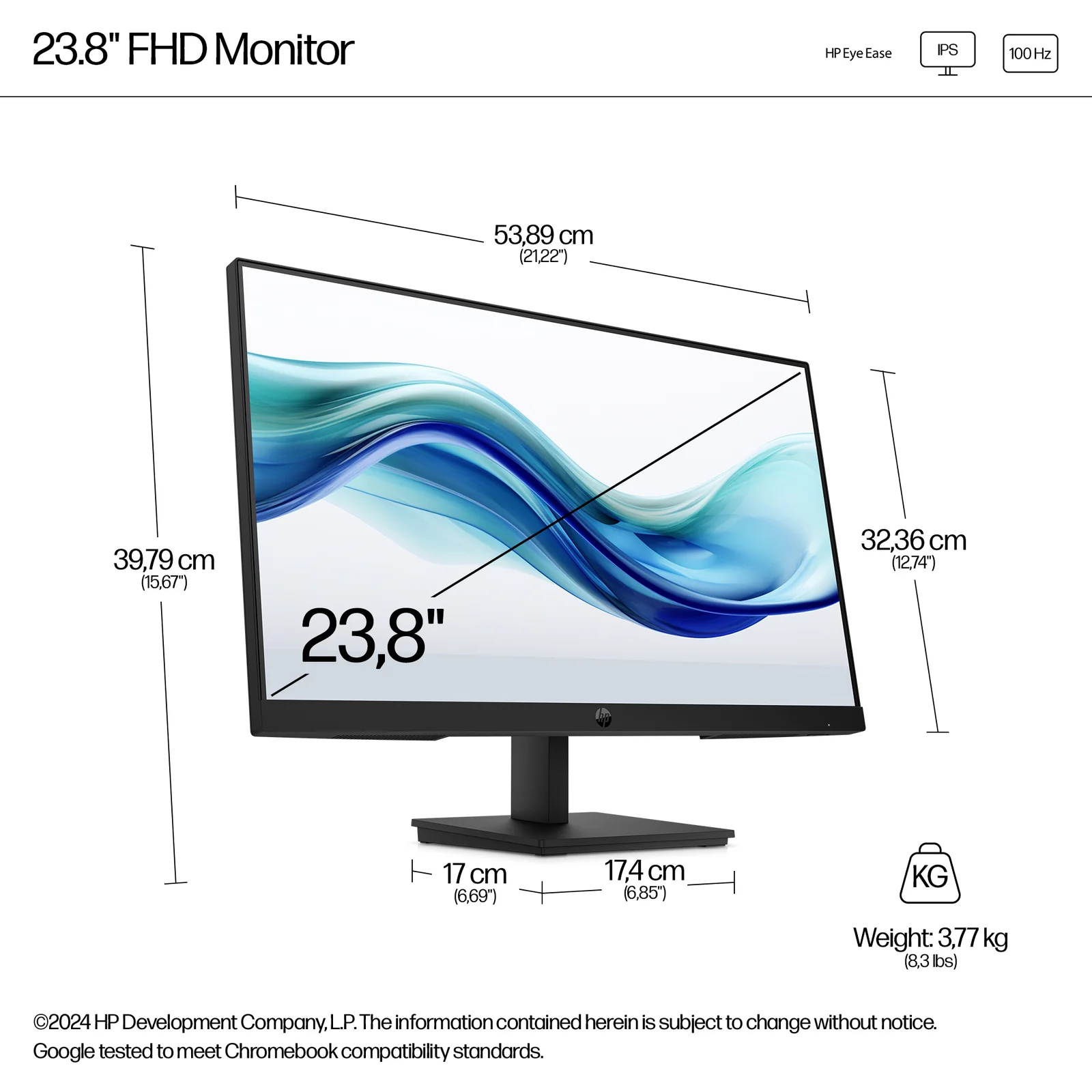 HP 324pf 23.8" Full HD IPS 100Hz Monitor