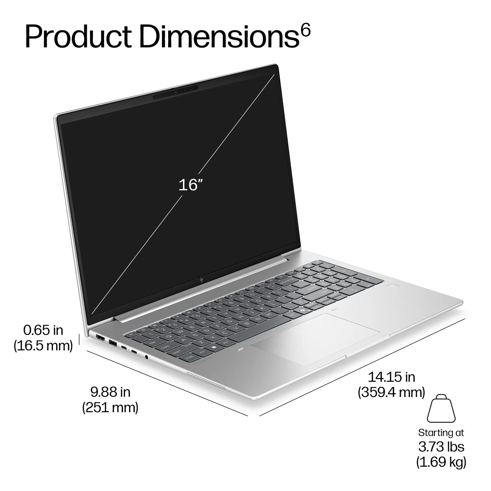 HP DW2D5ET laptop 16", 24GB RAM, 512GB SSD