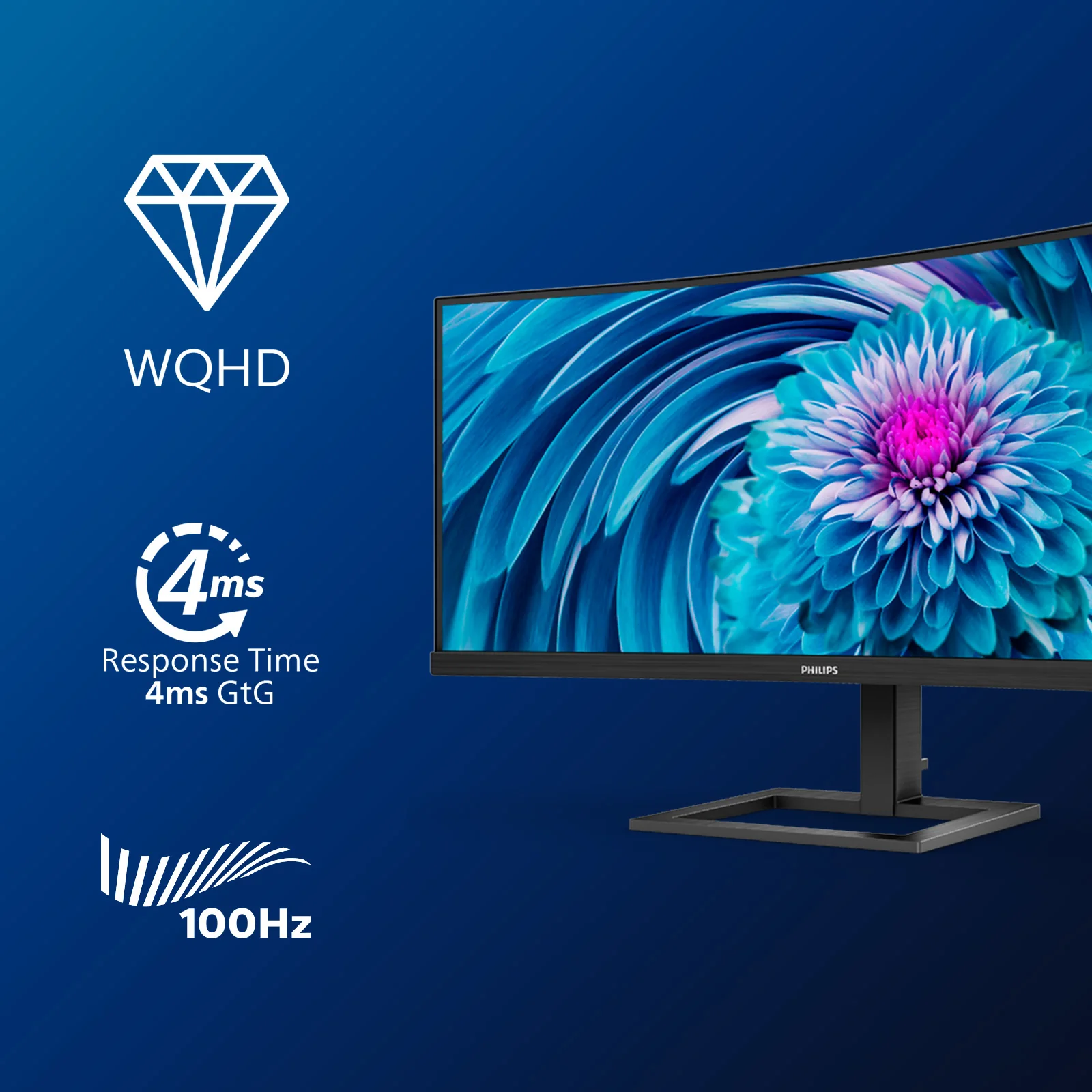 Philips 346E2CUAE/23 34" UWQHD VA 100Hz Curved Monitor