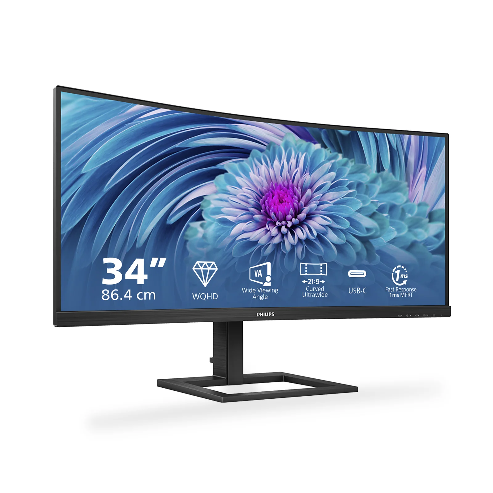 Philips 346E2CUAE/23 34" UWQHD VA 100Hz Curved Monitor