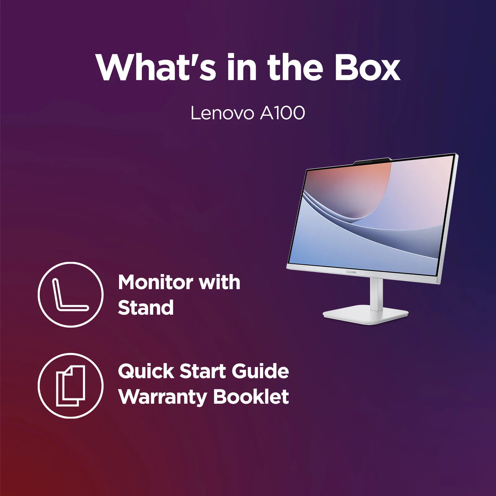 Lenovo A100 23.8" All-in-One, 8GB RAM, 512GB SSD