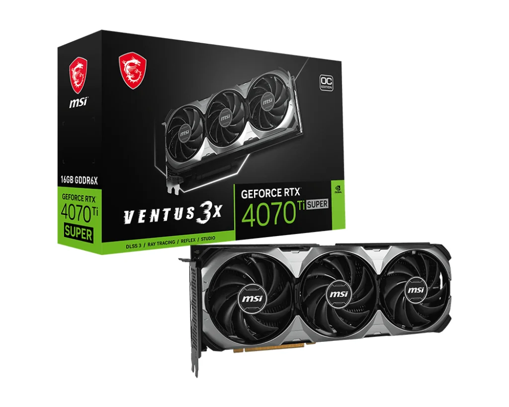 MSI VENTUS GeForce RTX 4070 Ti SUPER 16G 3X OC