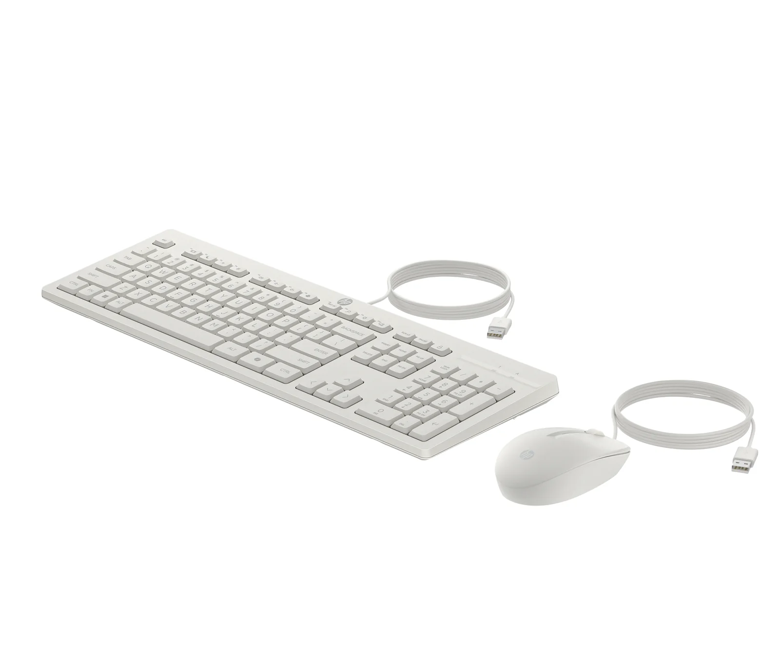 HP 225 Wired Mouse and Combo G2 Cashmere White Keyboard