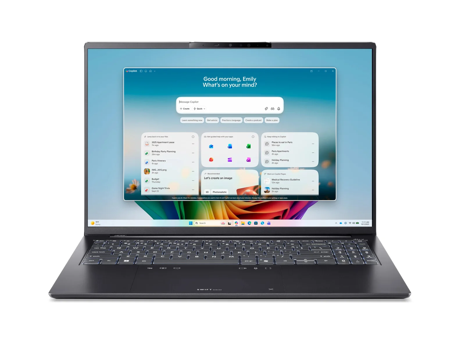 Acer Swift Go 16 AI SFG16-I71-500M 16", Copilot+ PC Intel Core Ultra 5 325, 16GB RAM, 512GB SSD