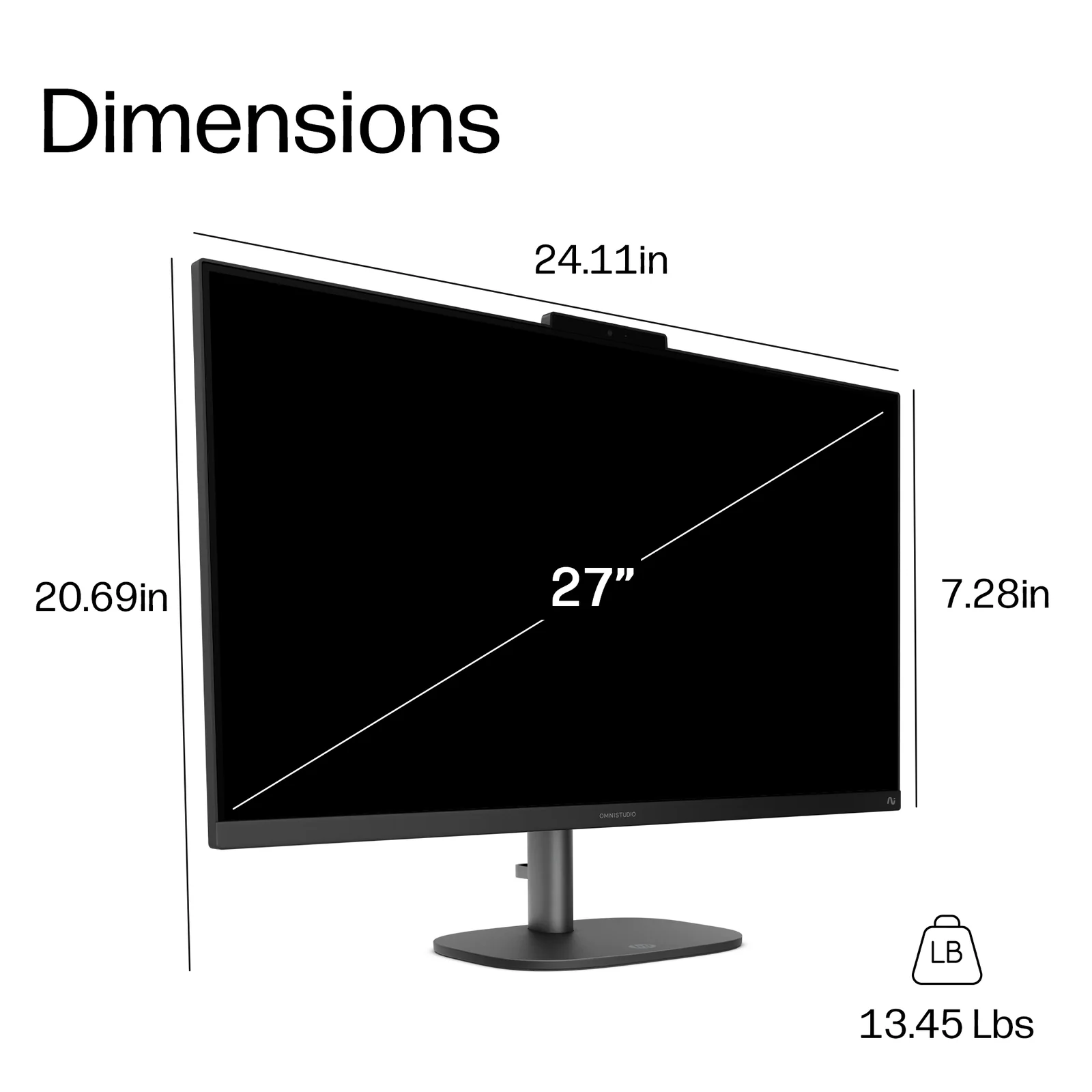 HP OmniStudio All-in-One Desktop 27-cu0008na 27", Intel Core 5 120U, 16GB RAM, 1TB SSD