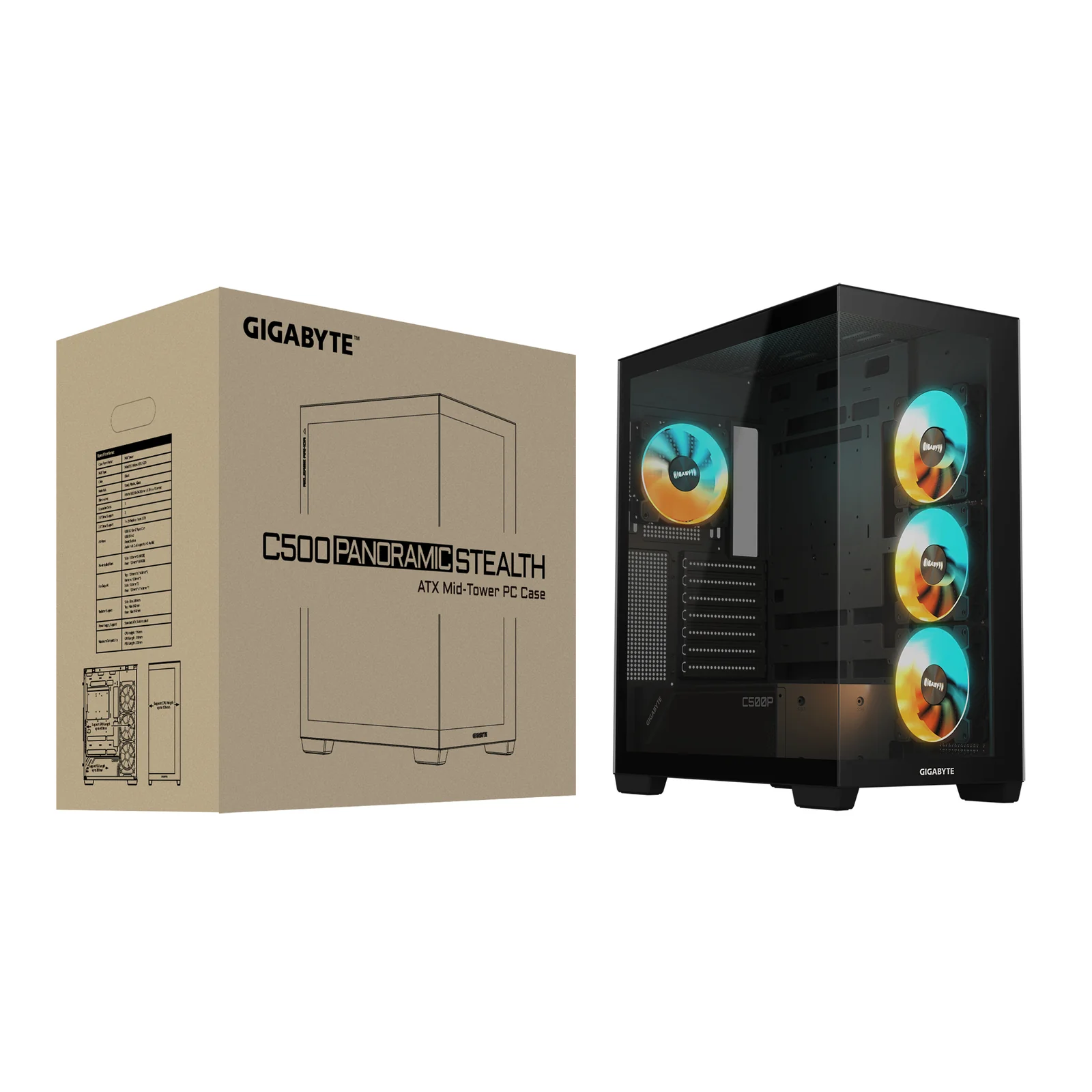 GIGABYTE C500 PANORAMIC STEALTH PC Case
