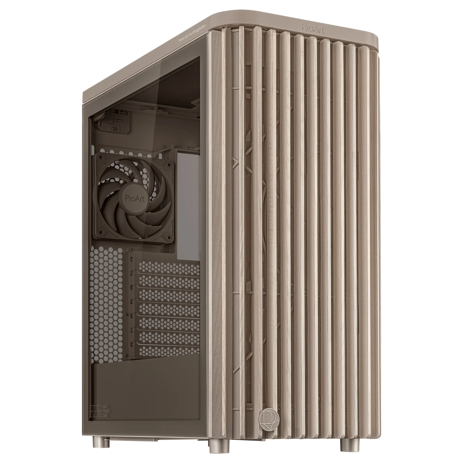 ASUS ProArt PA401 Wood Edition Beige Tempered Glass Panel PC Case