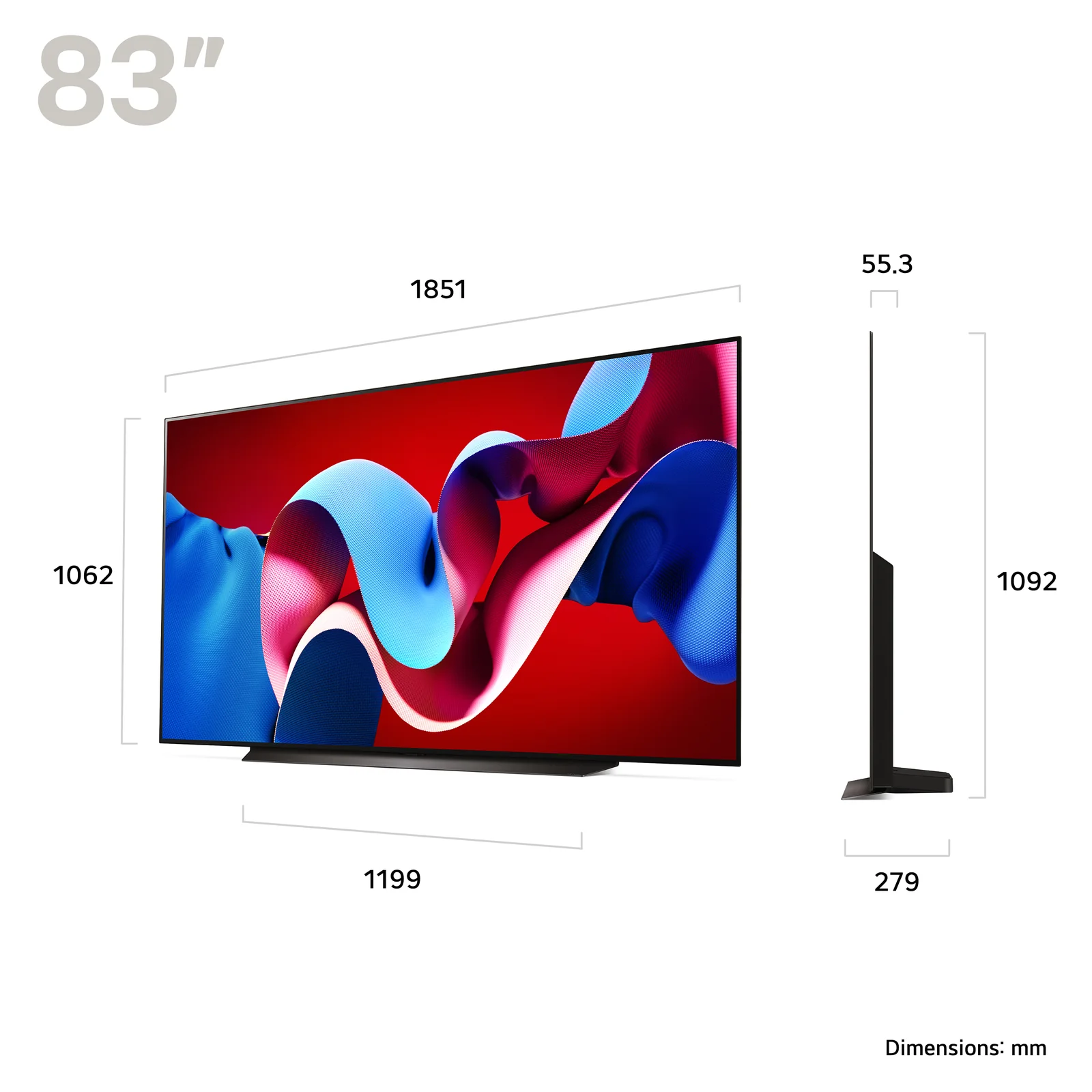 LG OLED83C44LA.AEK 83" 4K Smart TV