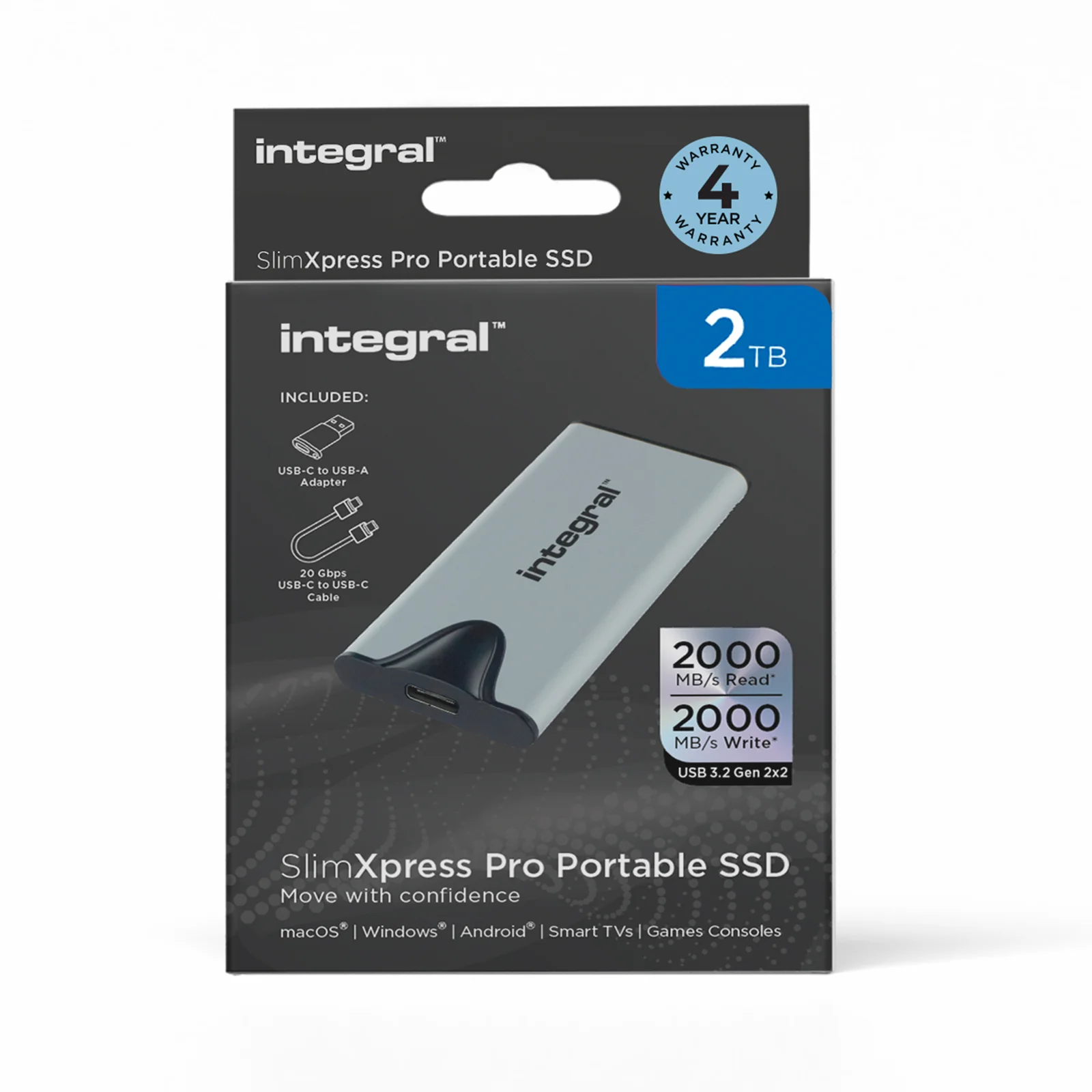 Integral SlimXpress Pro INSSD2TPORT3.2SLIMXS 2TB