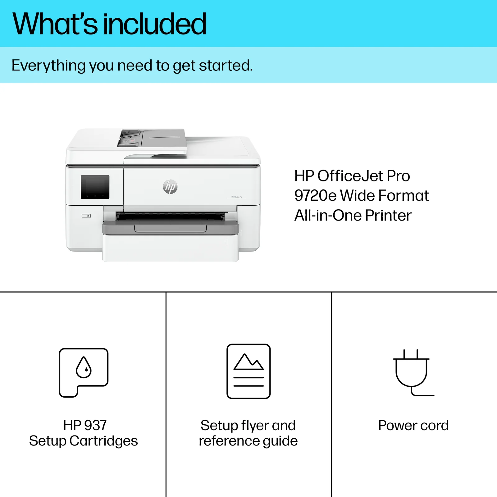 HP OfficeJet Pro 9720e Wide Format All-in-One Colour Printer