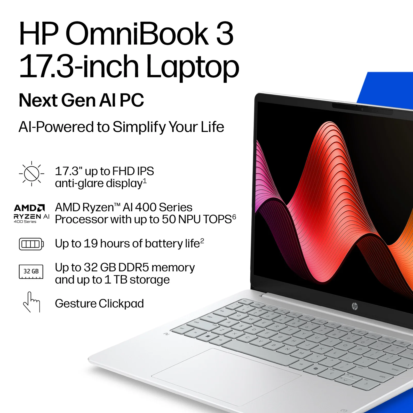 HP DQ8P4EA laptop 17.3", 16GB RAM, 512GB SSD