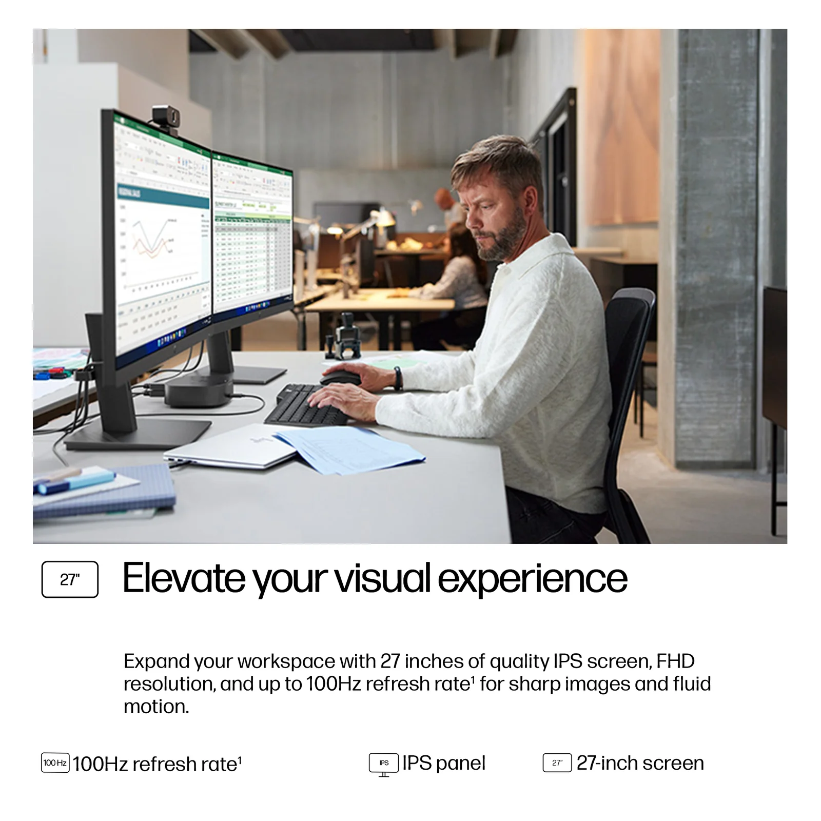 HP Series 3 Pro 27" Full HD IPS 100Hz Monitor