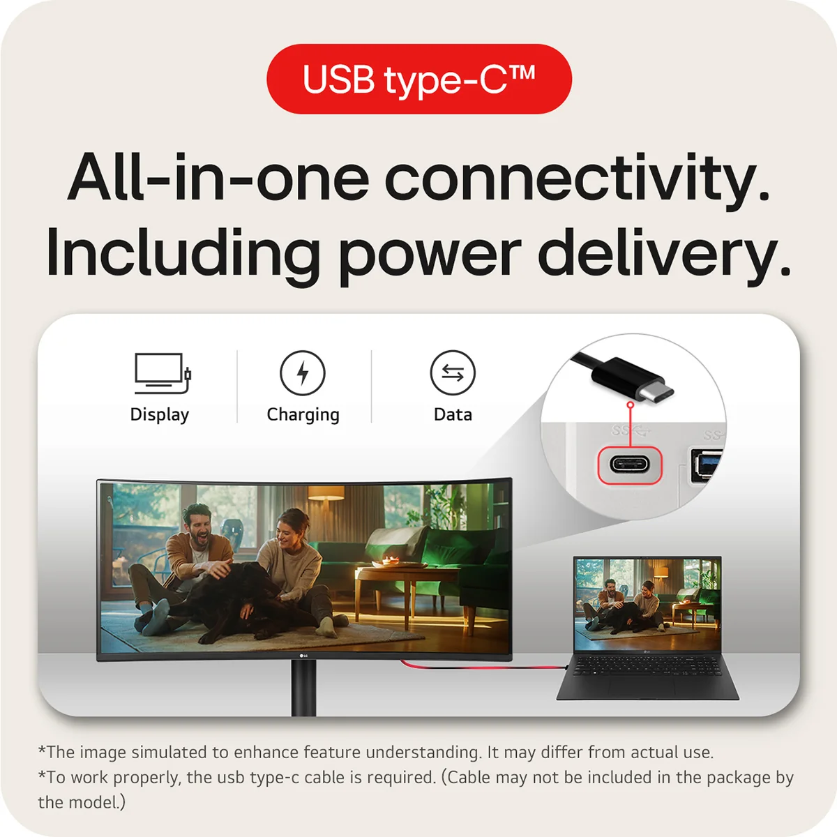 LG 34WR55QK-B 34" UWQHD VA 100Hz Curved Monitor