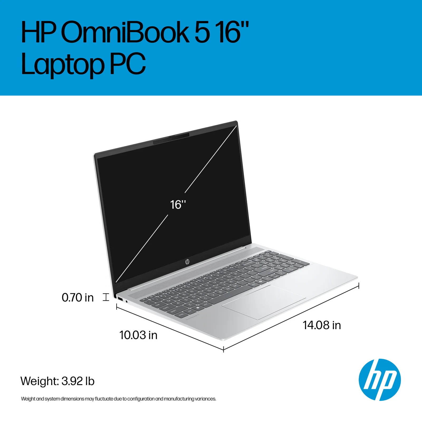 HP OmniBook 5 Laptop 16-ba1011nax 16", 8GB RAM, 1TB SSD