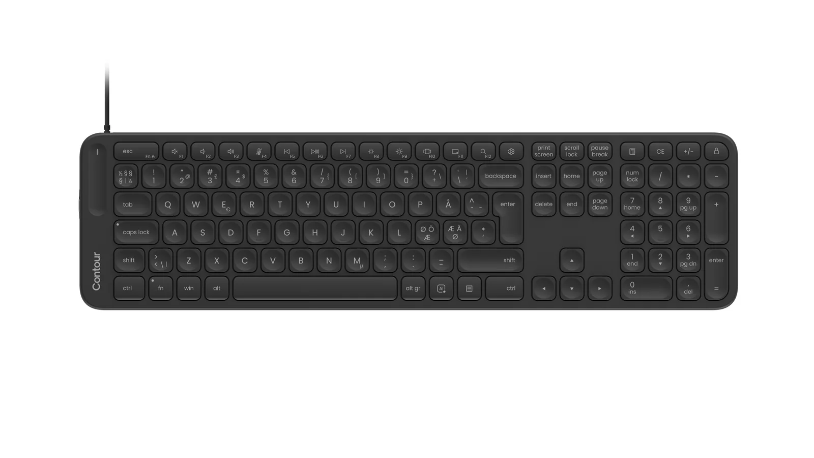 Contour Design CDKBBALPN21500 Keyboard Black, Nordic