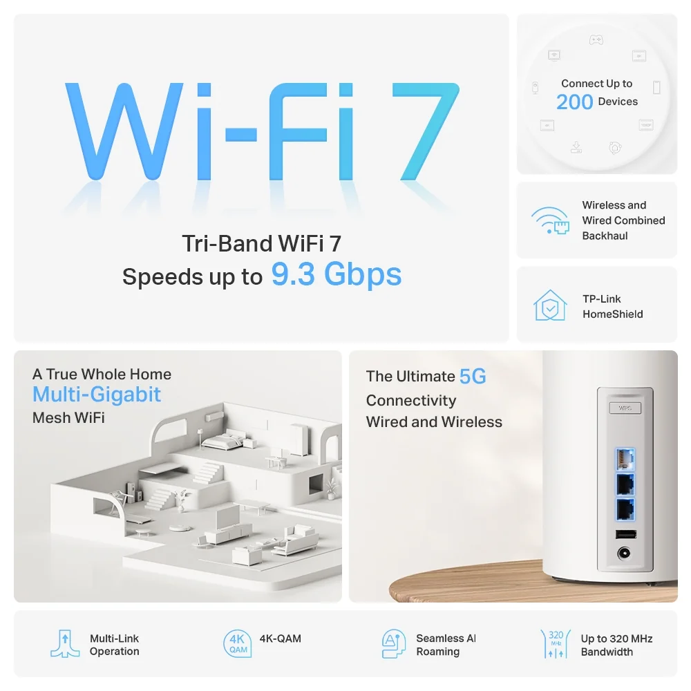 TP-Link Deco BE65 Pro Wi-Fi 7 Mesh Wi-Fi System