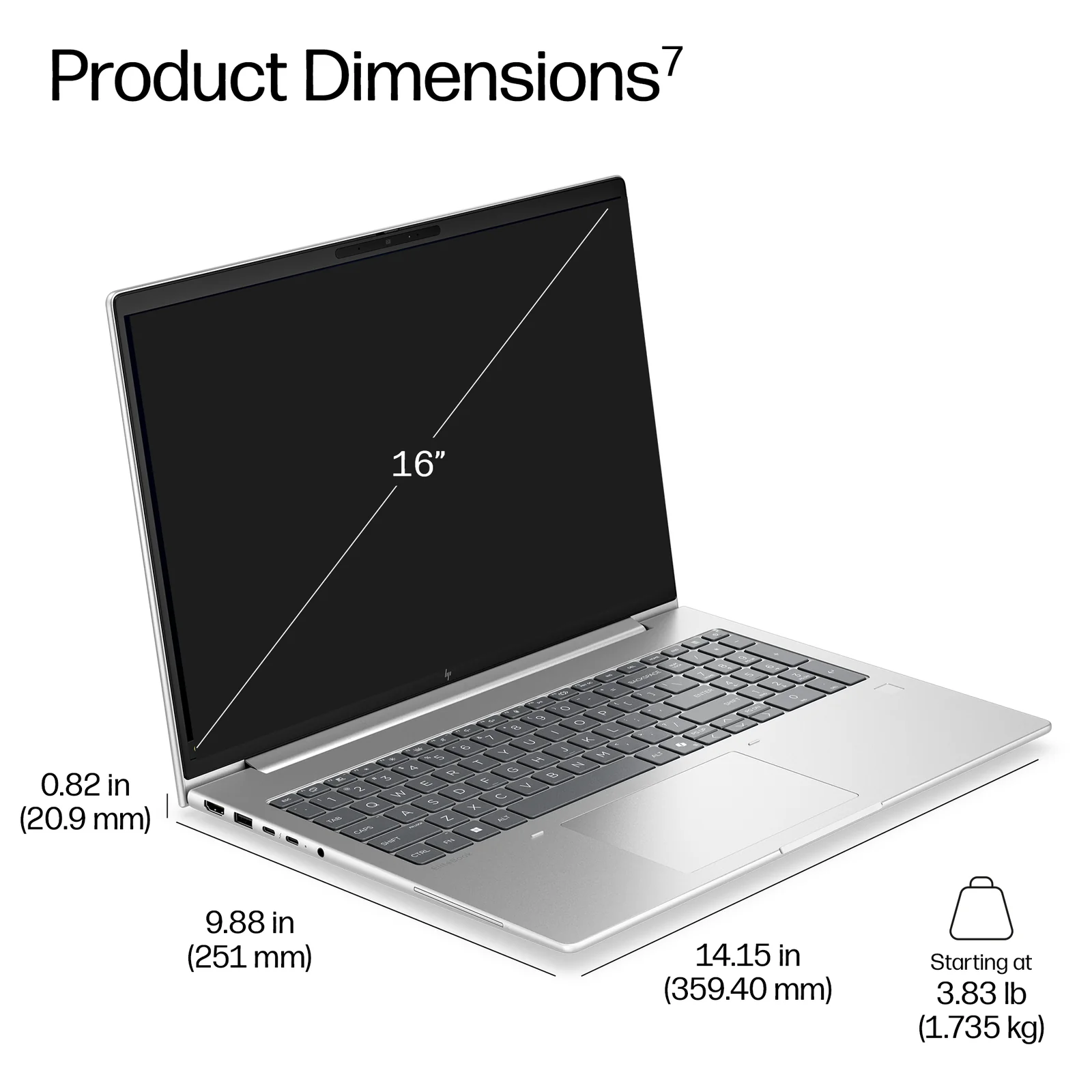 HP EB6G2I16AI U7 356H 16 16GB/512LTE 16", Intel Core Ultra 7, 512GB SSD
