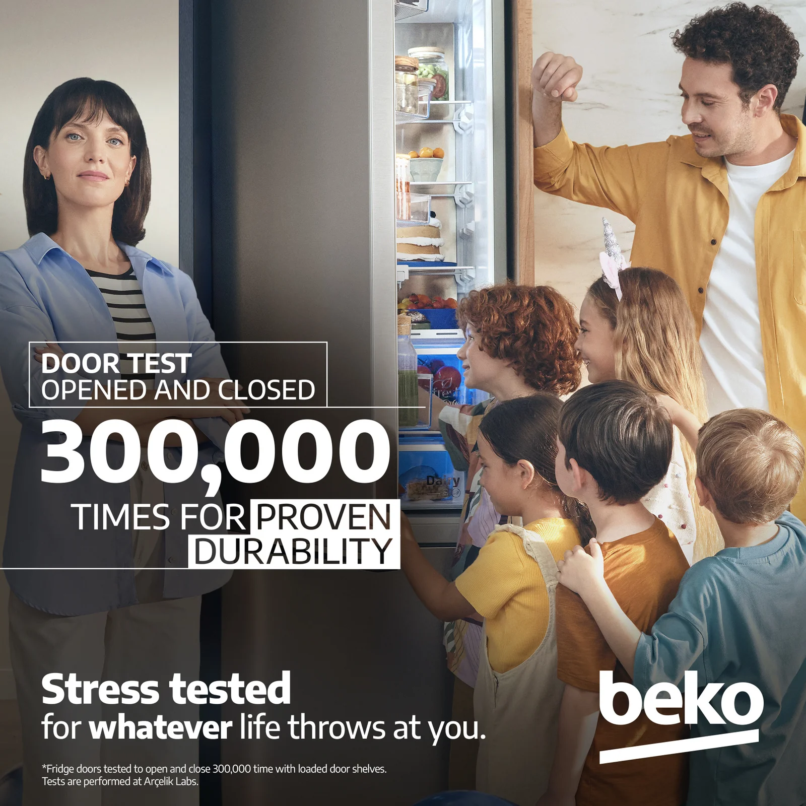 Beko BCFD4V73 262L Integrated Fridge Freezer