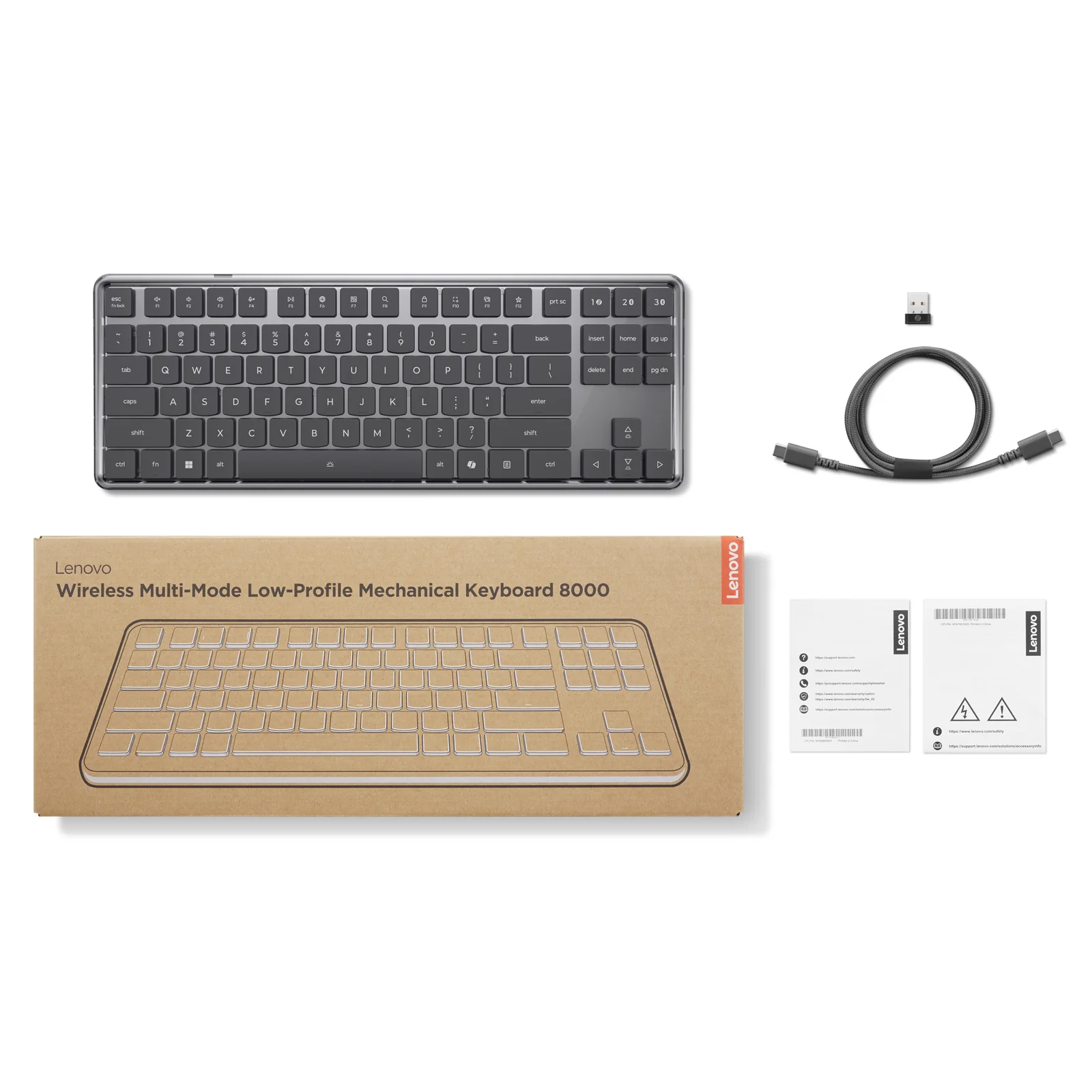 Lenovo 4Y41V37376 Wireless Keyboard Grey, US English