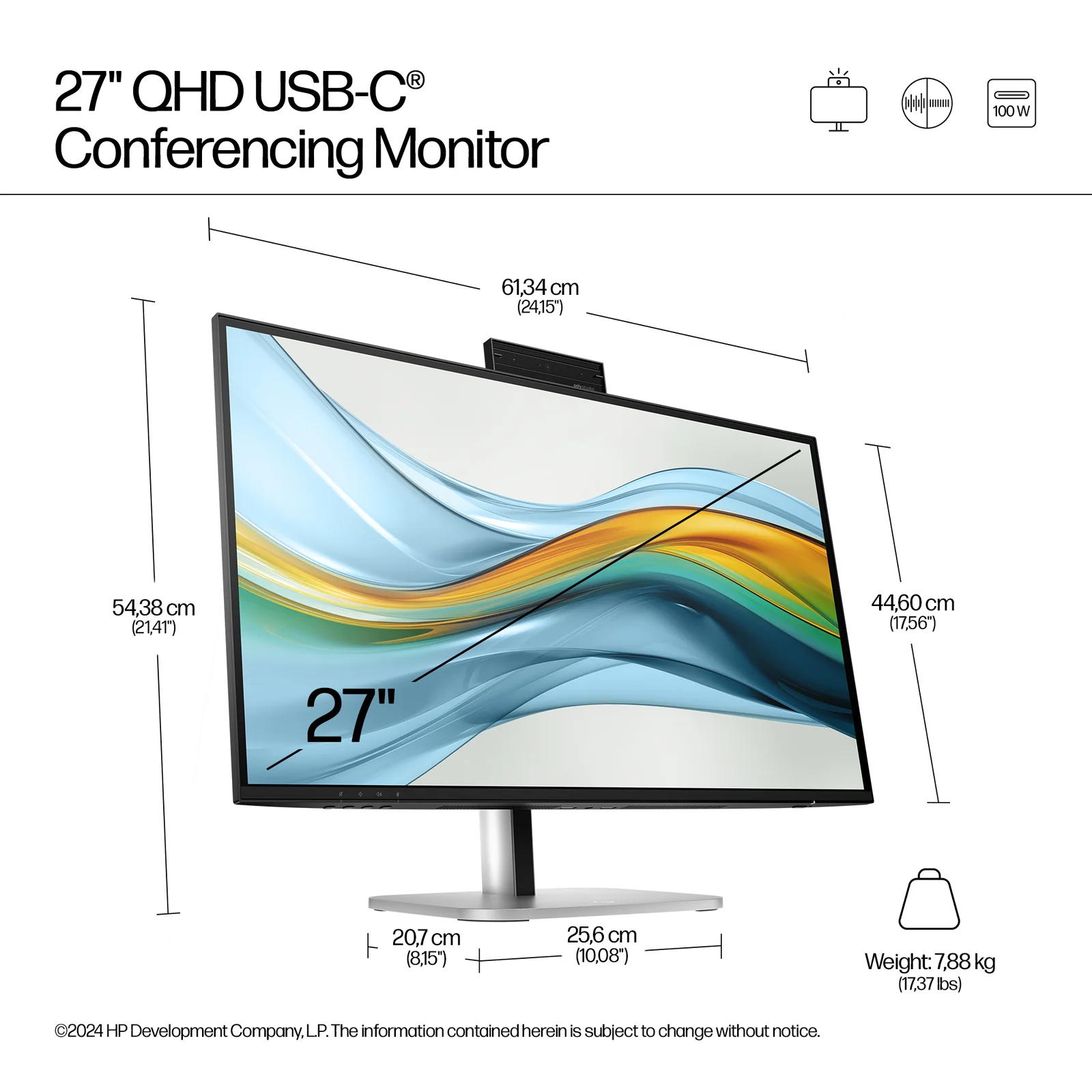 HP Series 5 Pro 527pm 27" QHD IPS 100Hz Monitor