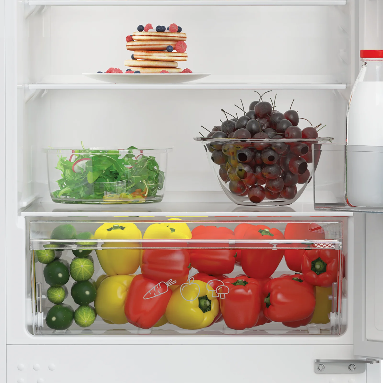 Zenith ZICSD455 265L Integrated Fridge Freezer