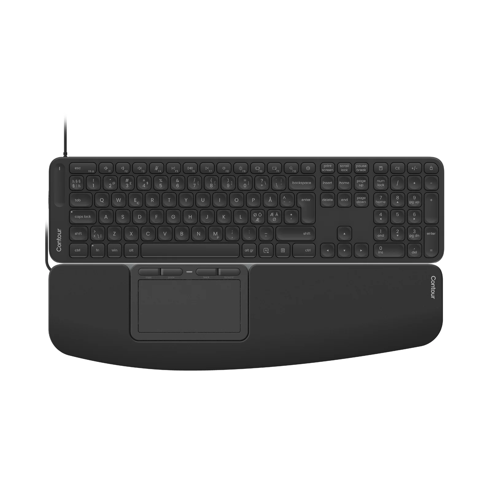 Contour Design CDTP2050BALPN2050 Keyboard Black, Nordic