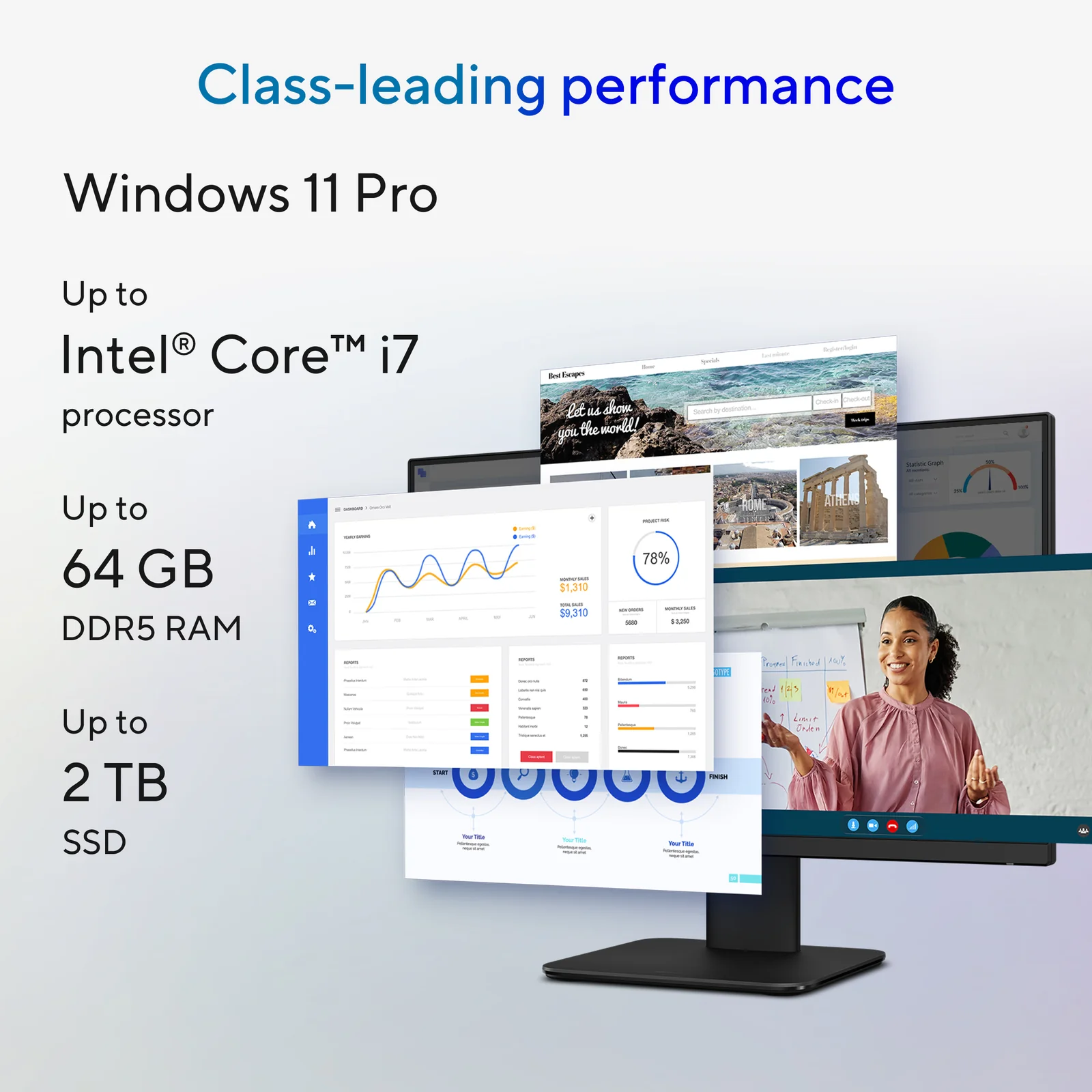 ASUS ExpertCenter P400 AiO P440VAESK-BPC344X 23.8" All-in-One, Intel Core 5 210H, 16GB RAM, 512GB SSD