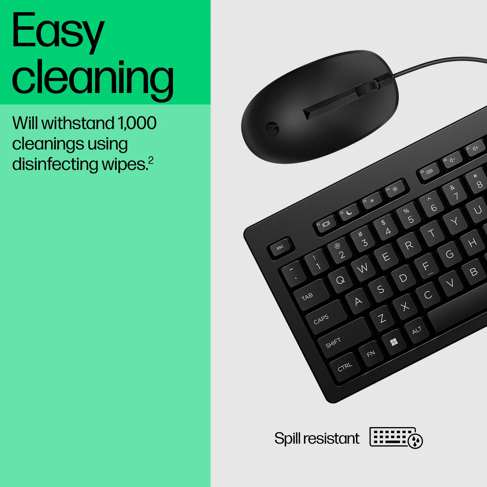 HP 225 Wired Mouse and Combo G2 Keyboard
