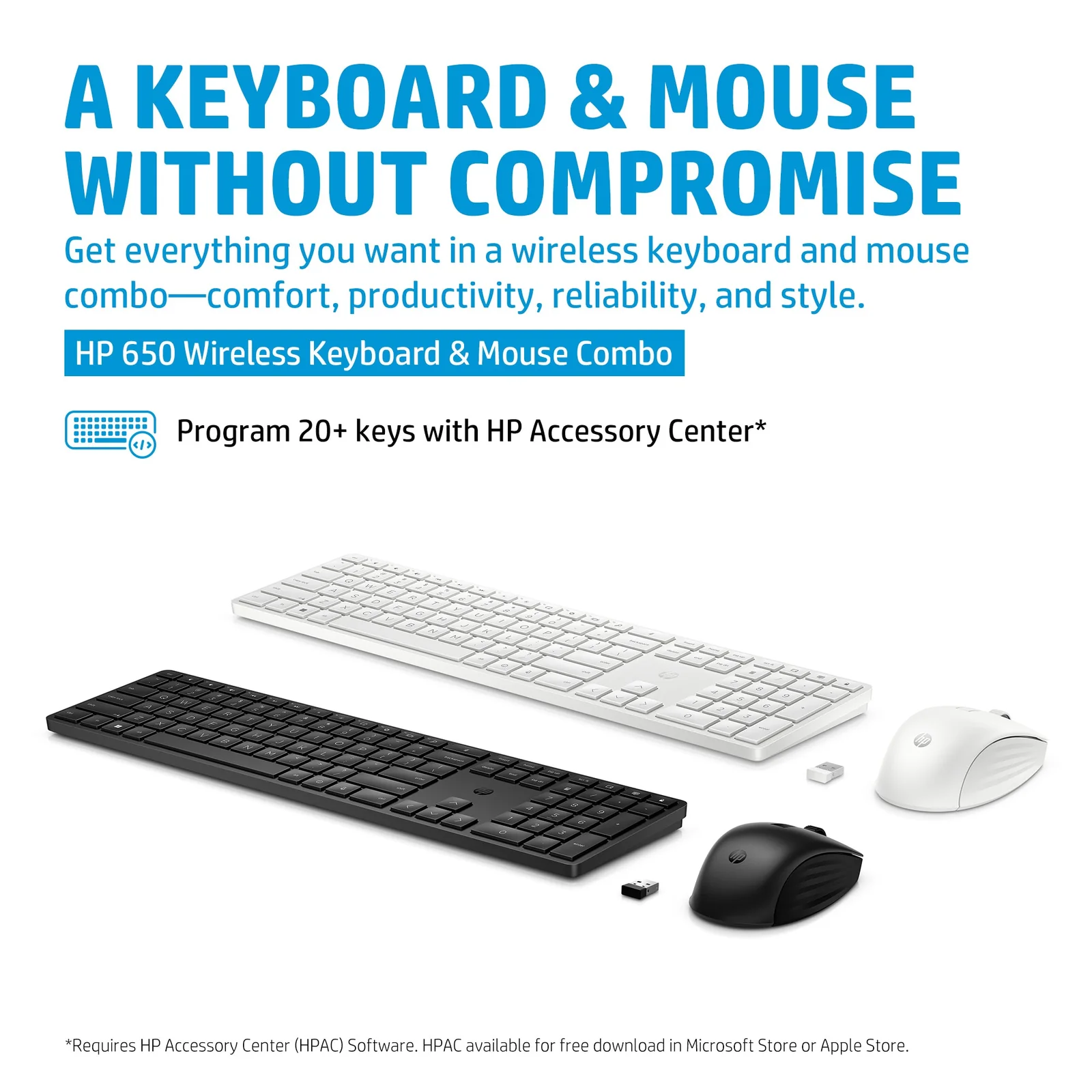 HP 650 Wireless and Mouse Combo Black Keyboard