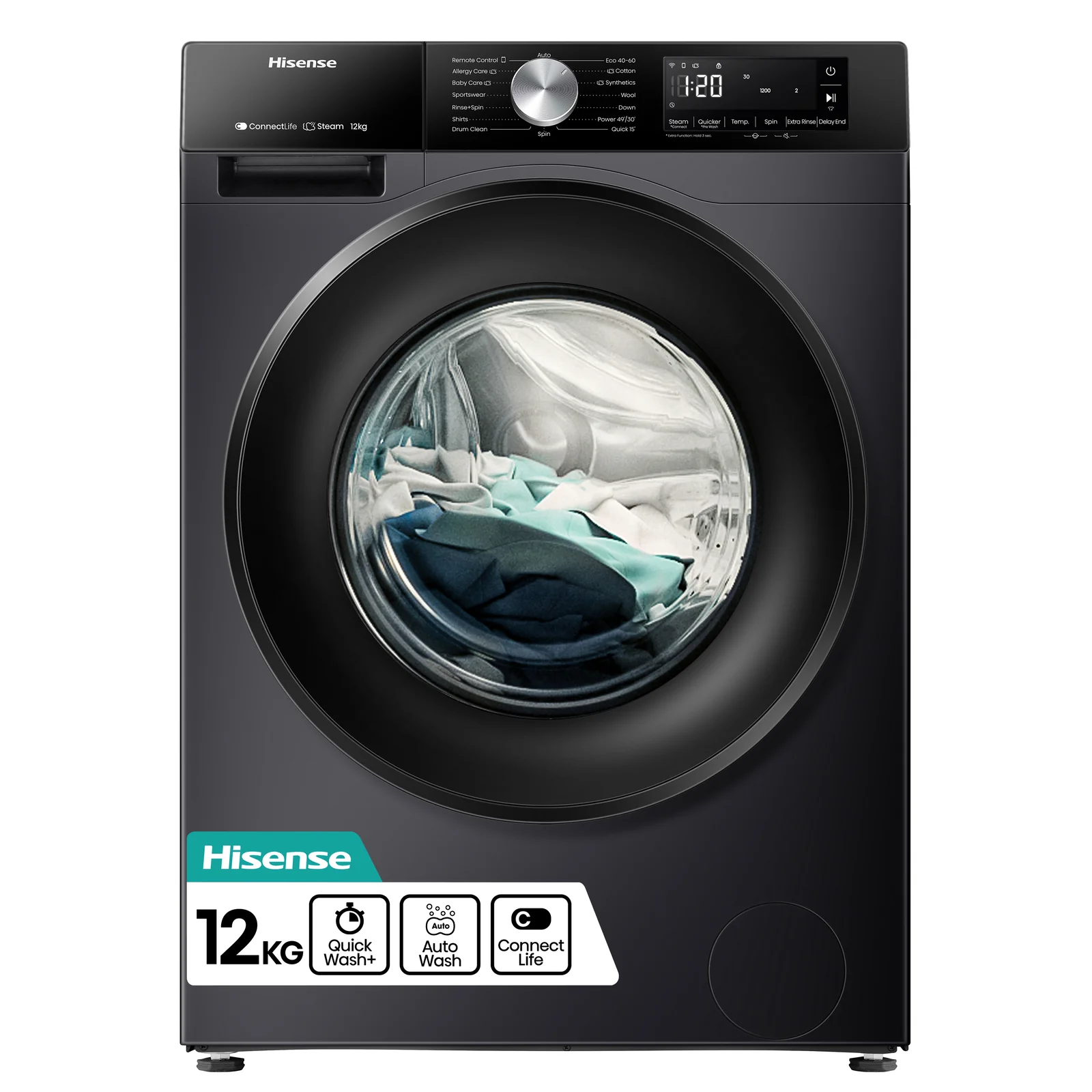 Hisense WF3S1243BB3 12kg 1400rpm Washing Machine