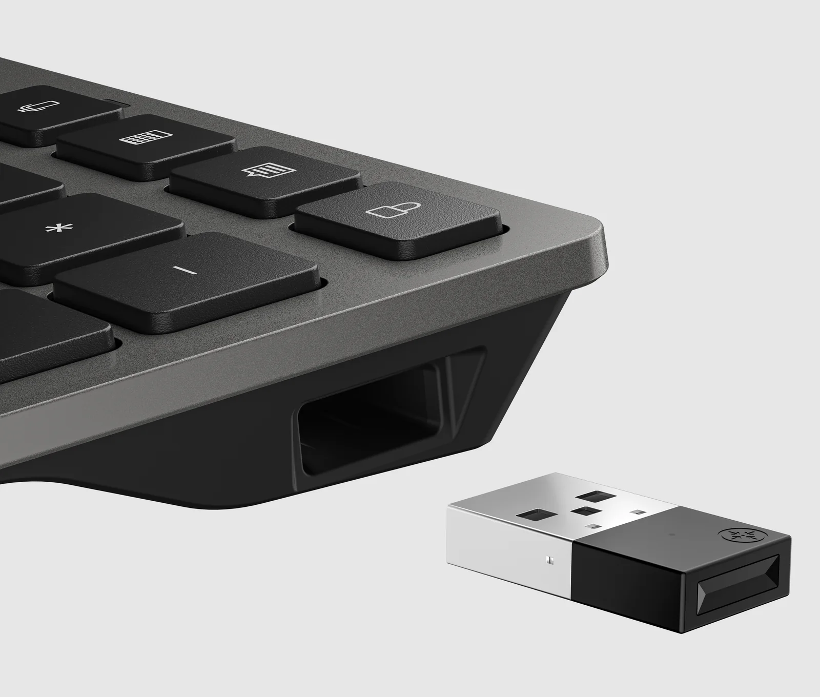 HP 725 Multi-Device Rchrgbl Wireless Keyboard Belg Black