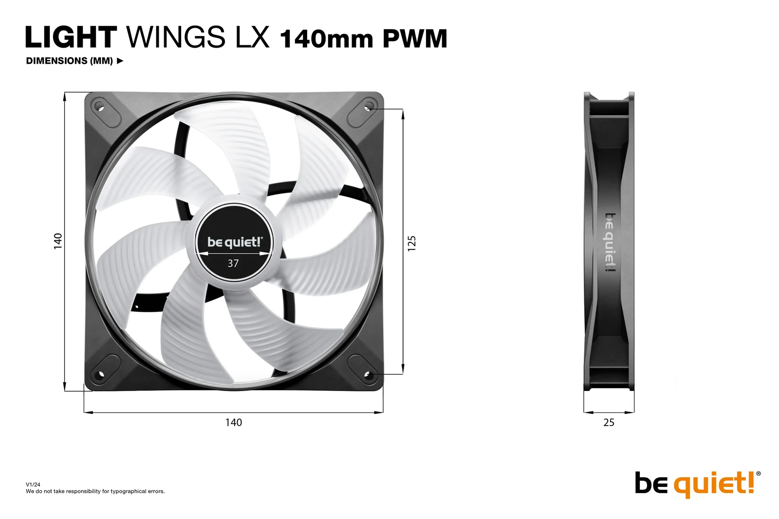 be quiet! LIGHT WINGS LX 140mm PWM