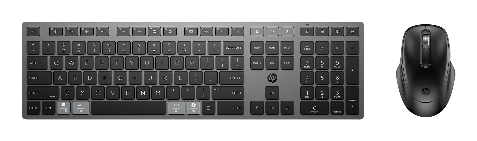 HP 720 MULTI RCHRGBL WLS Keyboard MS Keyboard & Mouse Black
