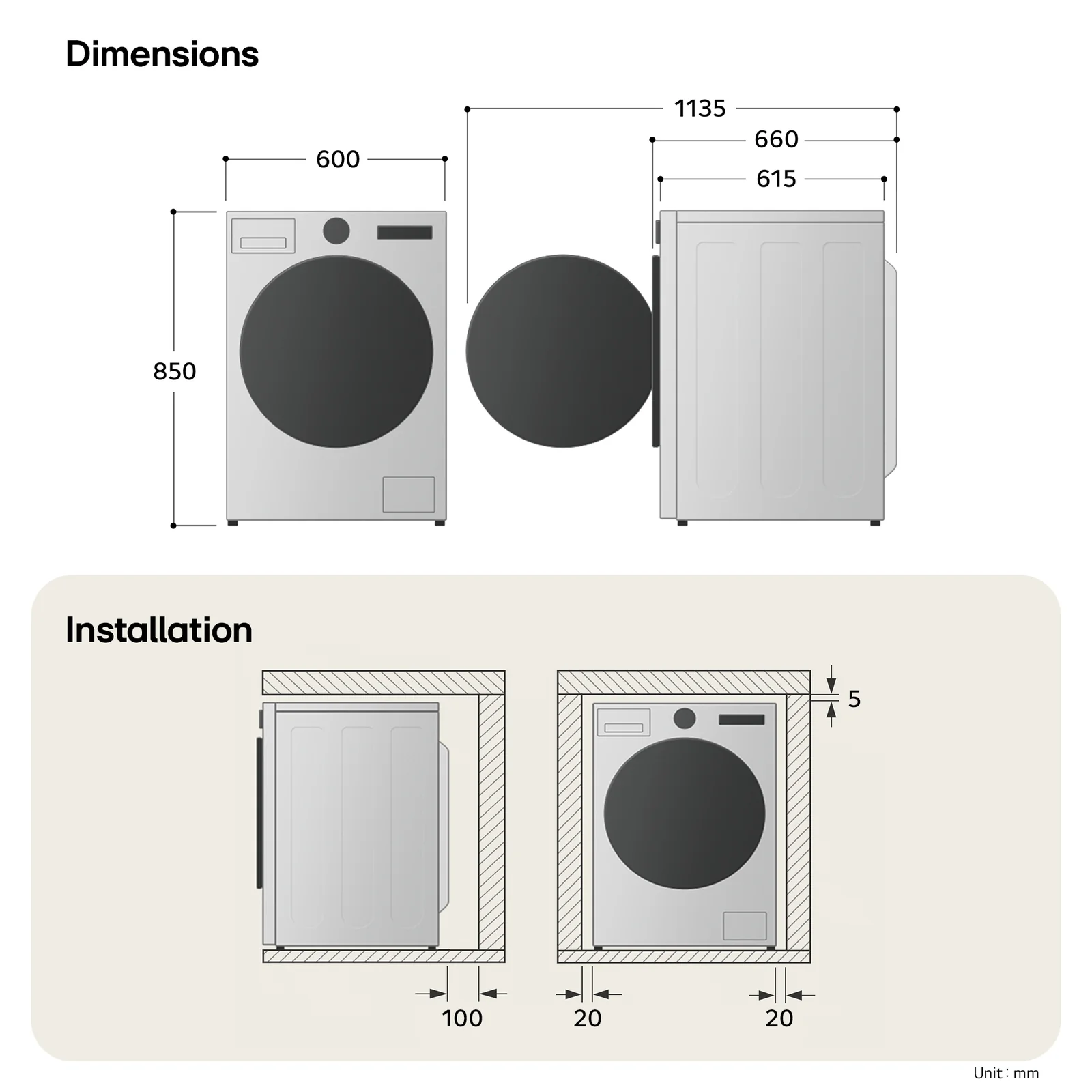 LG F4Y513WWLN1 13kg 1360rpm Washing Machine