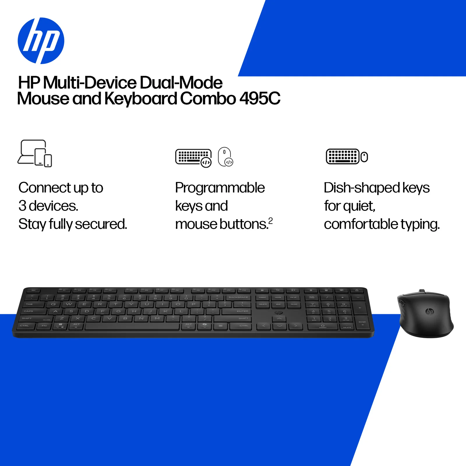 HP Multi-Device Dual-Mode Mouse and Combo 495C Keyboard