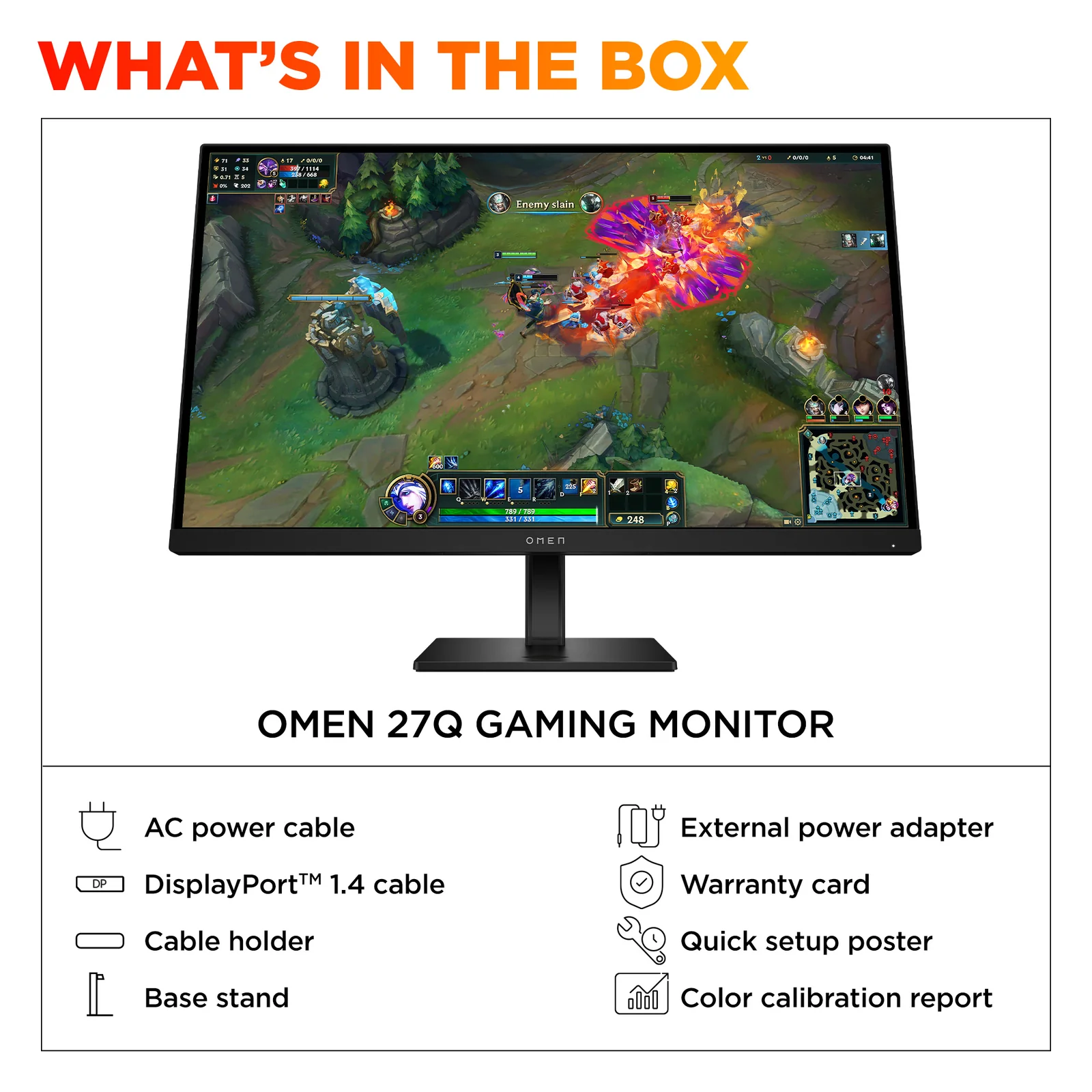 HP 180Hz 27" QHD IPS 180Hz Monitor