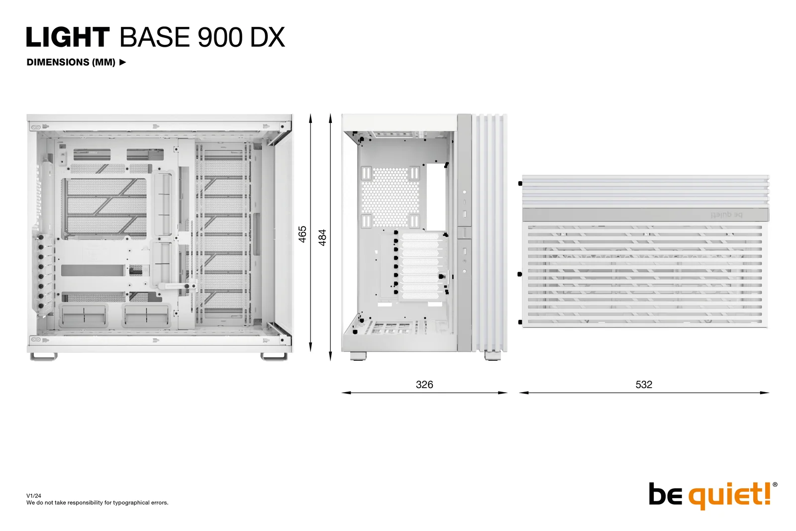 be quiet! LIGHT BASE 900 DX White PC Case