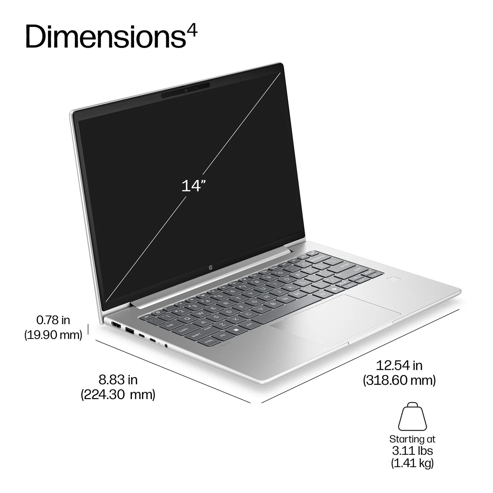 HP DW1H0ET laptop 14", 16GB RAM, 512GB SSD