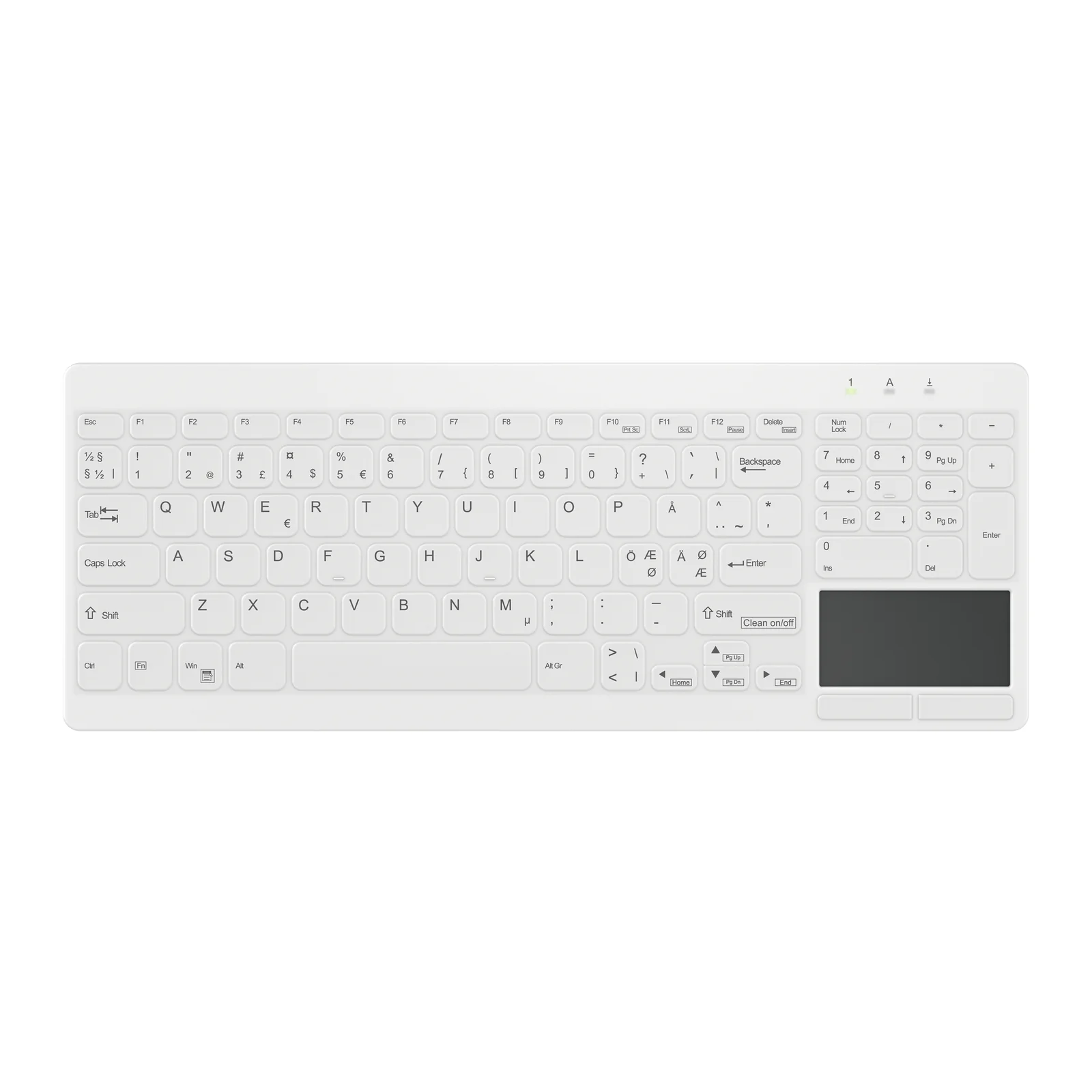 Contour Design AK-C7412F-GFUS-W/NOR Wireless Keyboard White