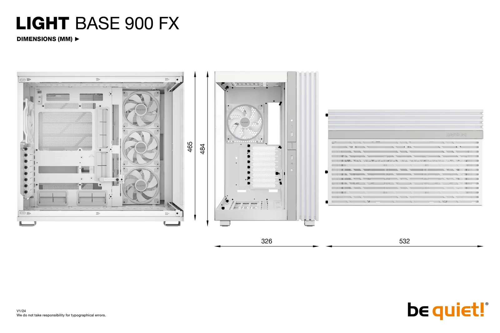 be quiet! LIGHT BASE 900 FX White PC Case