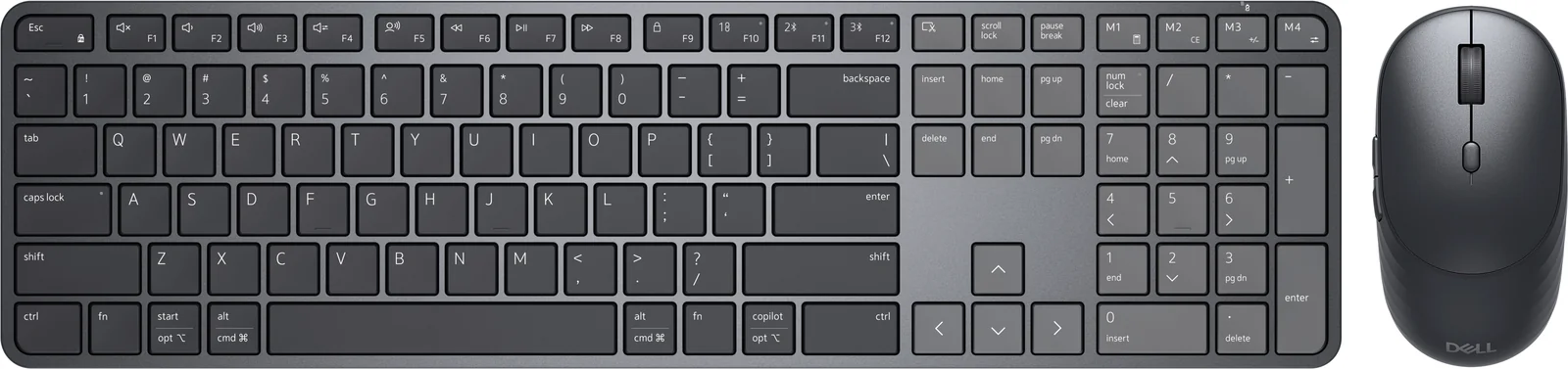 DELL Pro 7 Slim KM726 Wireless Keyboard & Mouse Black, German