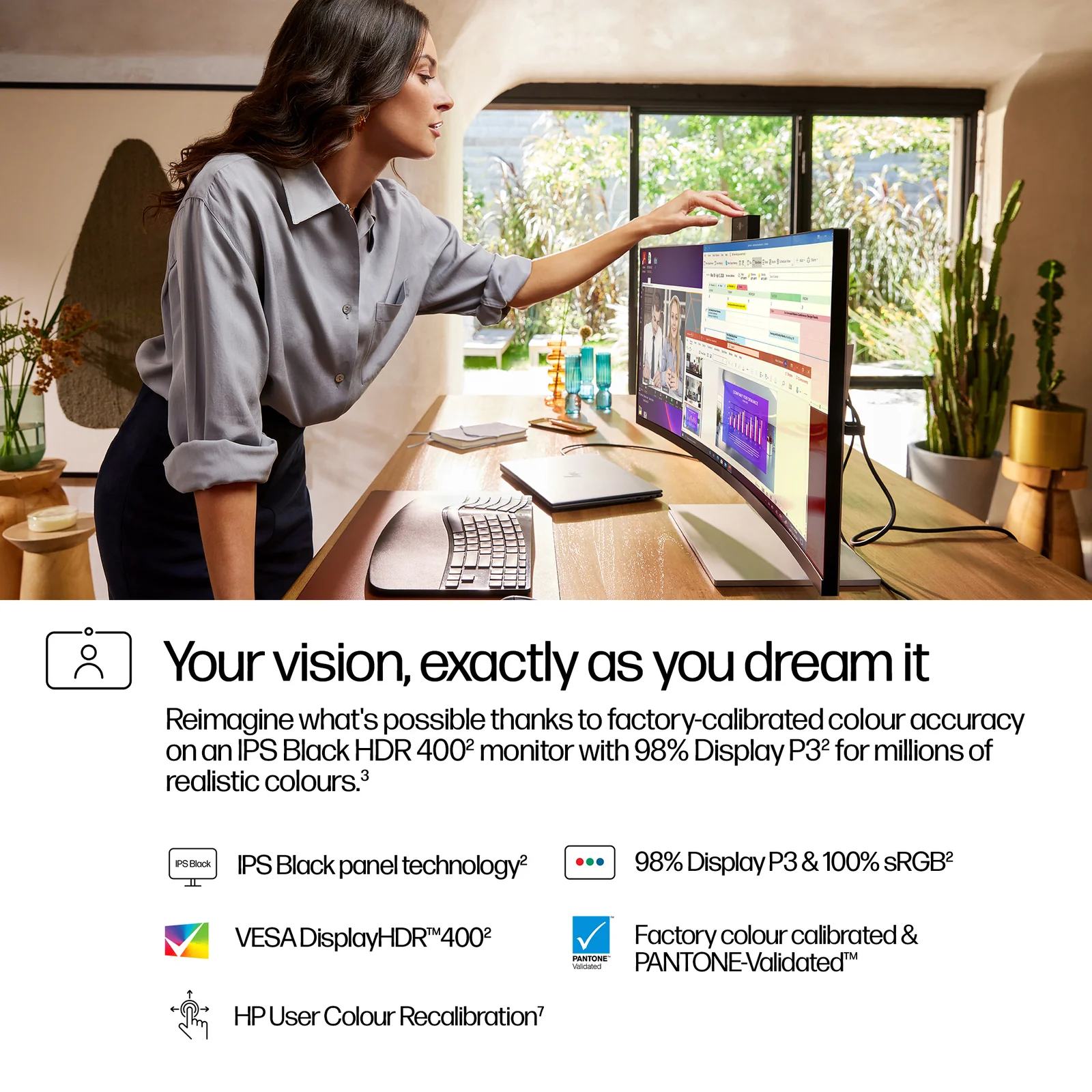 HP 734pm 34" UWQHD IPS 120Hz Curved Monitor