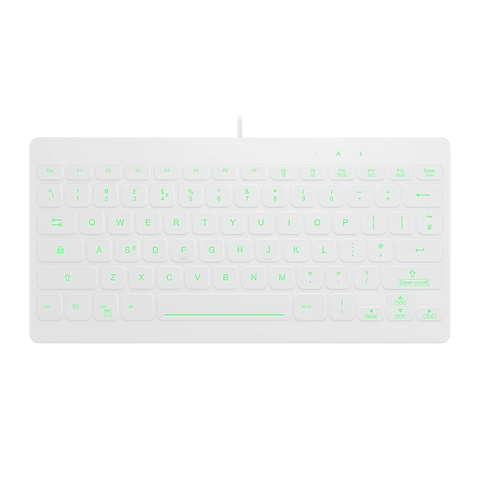 Contour Design Active Key AK-CB4112F-US-W/UK Keyboard White