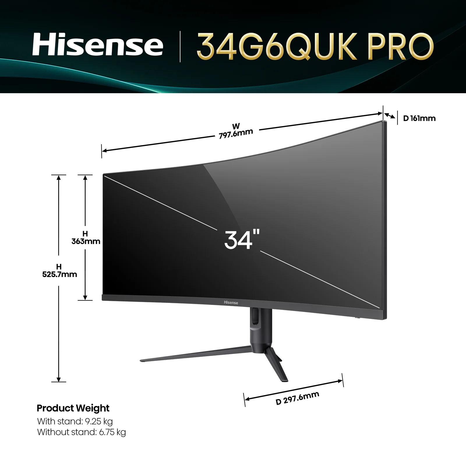 Hisense 34G6QUK PRO computer monitor