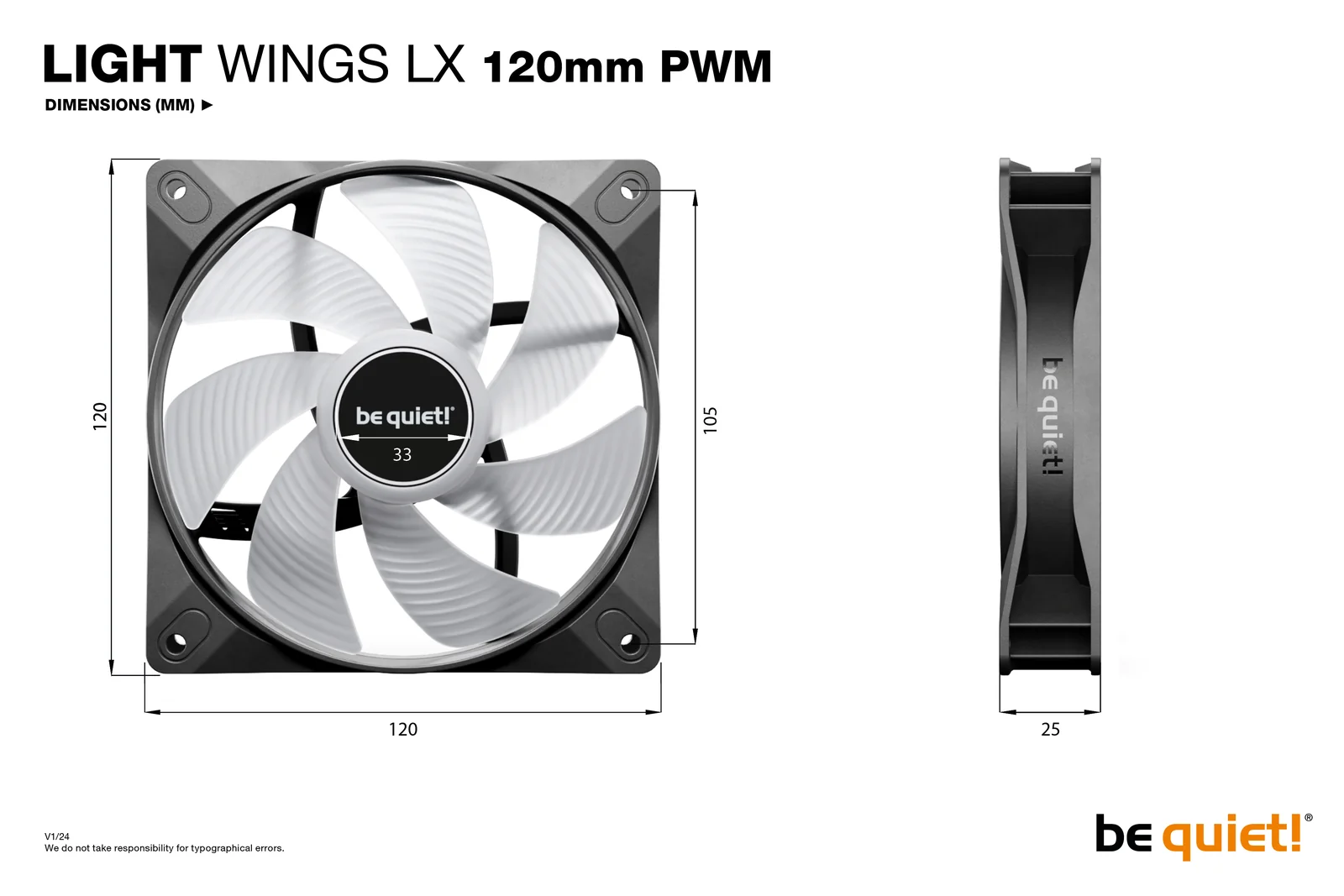 be quiet! LIGHT WINGS LX 120mm PWM