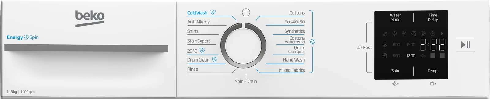 Beko BMN3WT3841W 8kg 1400rpm Washing Machine