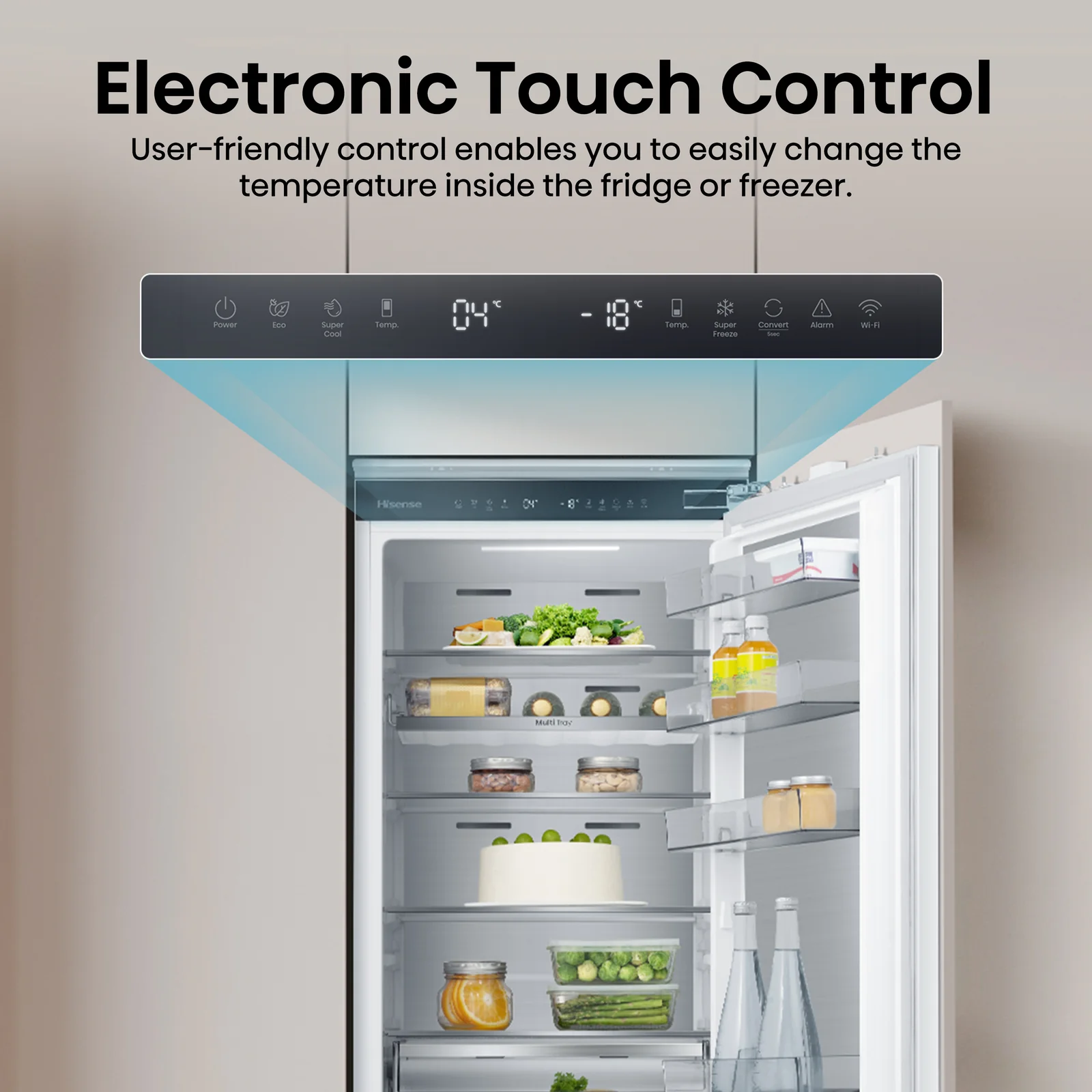 Hisense RB5B280SSWC 284L Integrated Fridge Freezer