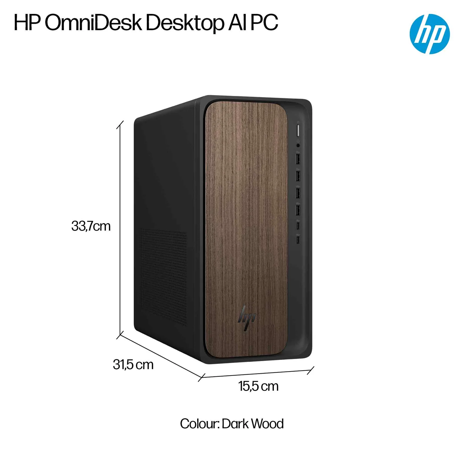 HP OmniDesk Desktop AI M03-0009na, Intel Core Ultra 7 265, 16GB RAM, 512GB SSD